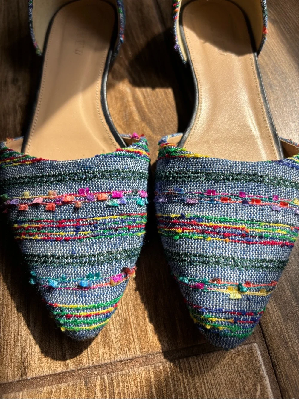 J. Crew Women's Multicolor Pointed-Toe Tweed Flats